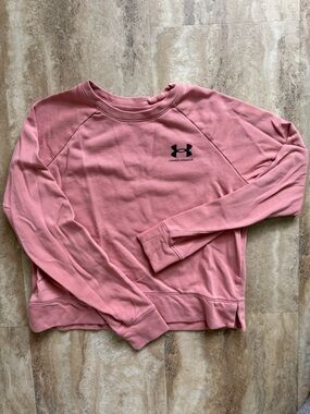 Under Armour Pink Cropped Crewneck Sweatshirt